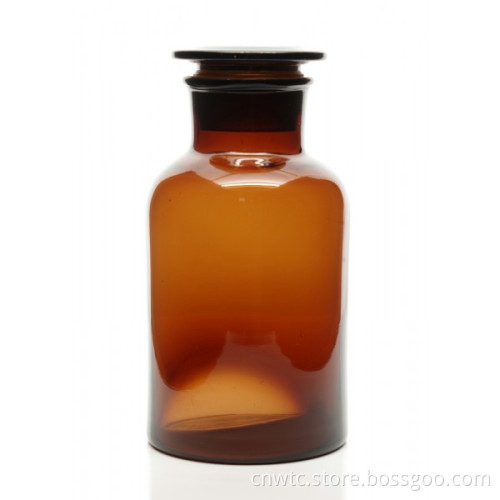 Glass Reagent Bottles in Various Sizes: 60ml, 125ml, 250ml, 500ml, 1000ml - Clear Amber Laboratory Wide Mouth